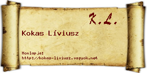 Kokas Líviusz névjegykártya